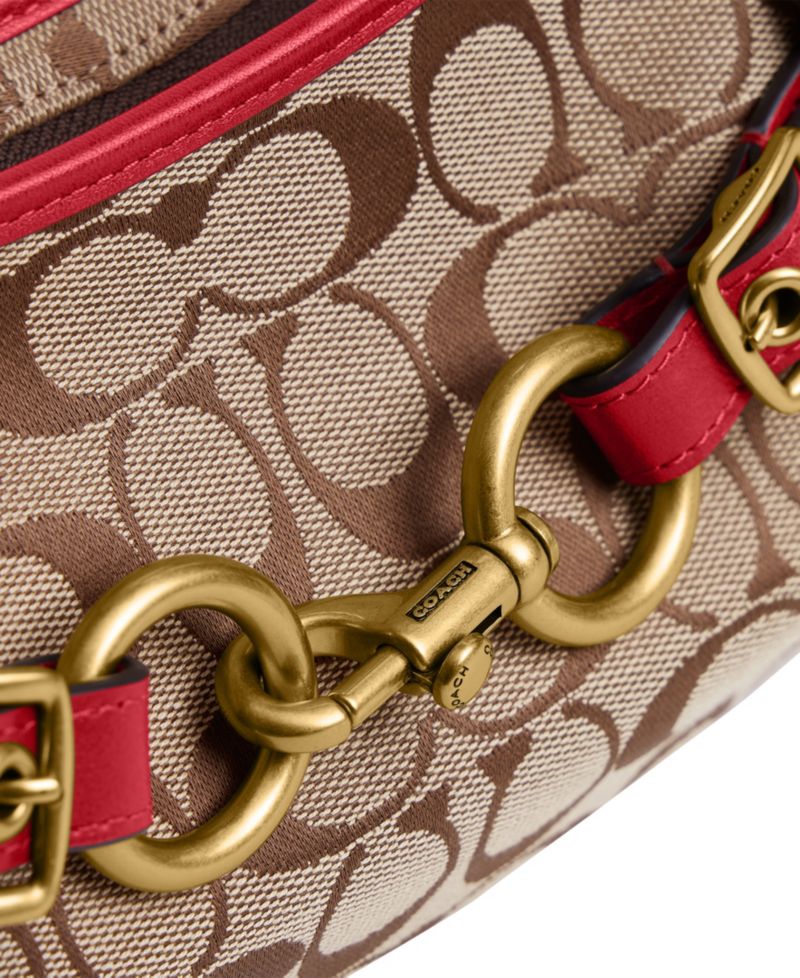 Belted Ergo Small Signature Jacquard Shoulder Bag 26