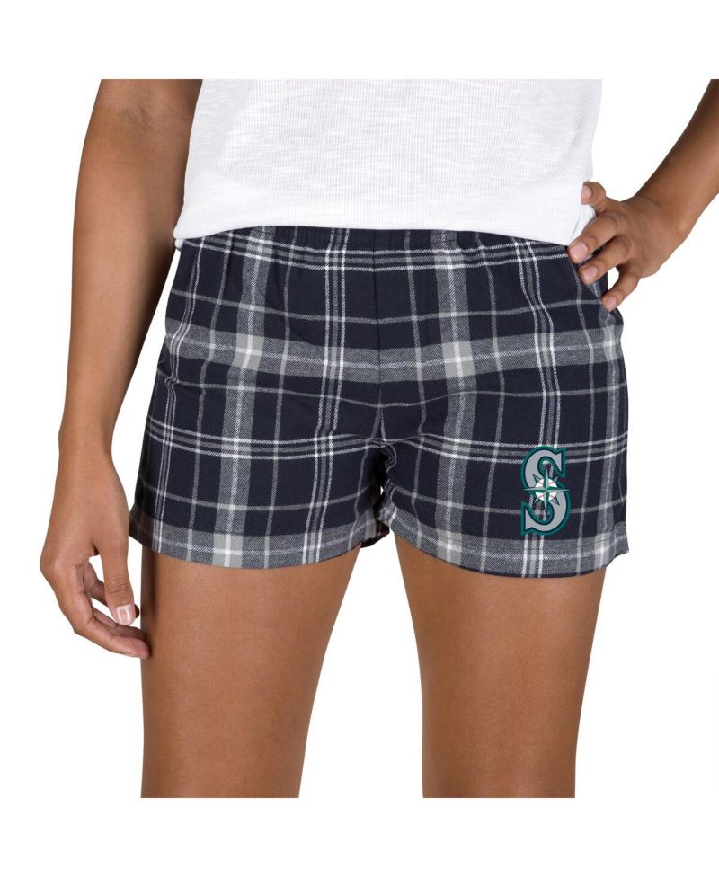 Women's Navy/Gray Seattle Mariners Ultimate Flannel Shorts
