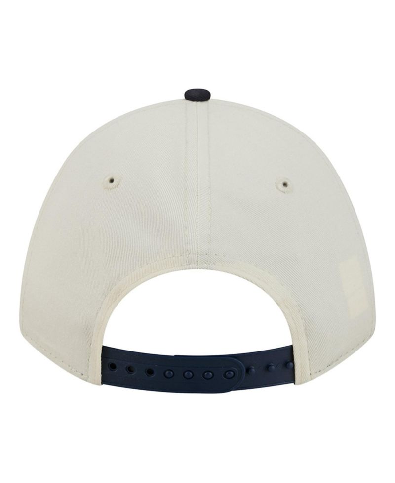 Women's Cream/Navy Atlanta Braves Primary 9FORTY M-Crown Adjustable Hat