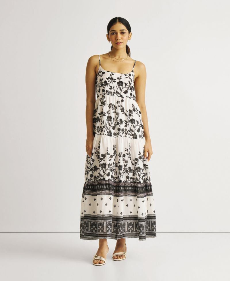 Women's Strappy Tiered Maxi Dress