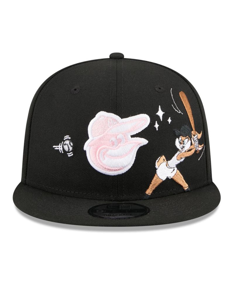 Men's Black Baltimore Orioles Looney Tunes Lola Bunny 9FIFTY Snapback Hat