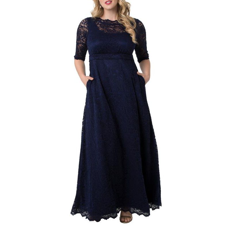 Plus Size Women'sPlus Leona Lace Long Formal Gown
