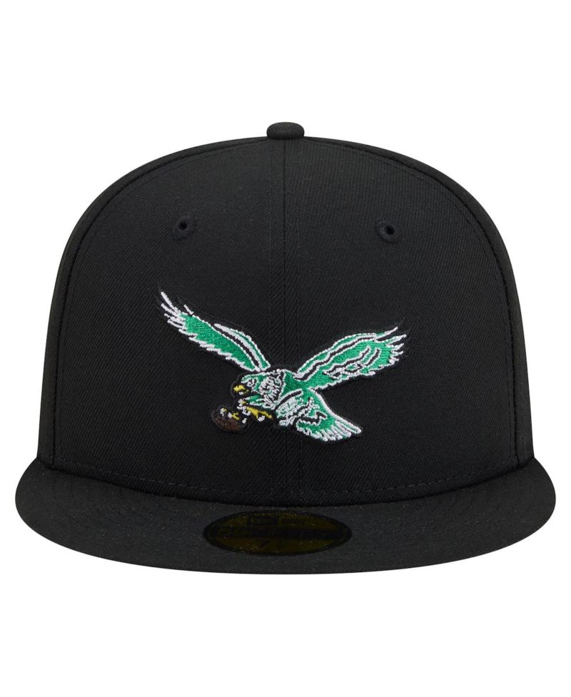 Men's Black Philadelphia Eagles 59FIFTY Fitted Hat