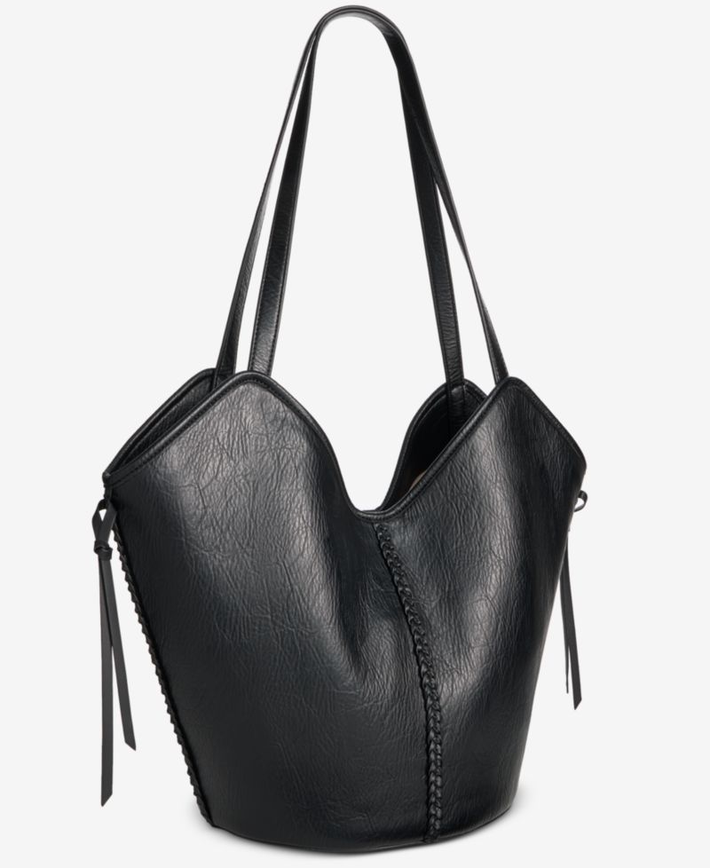 Braided-Edge V-Shaped Tote