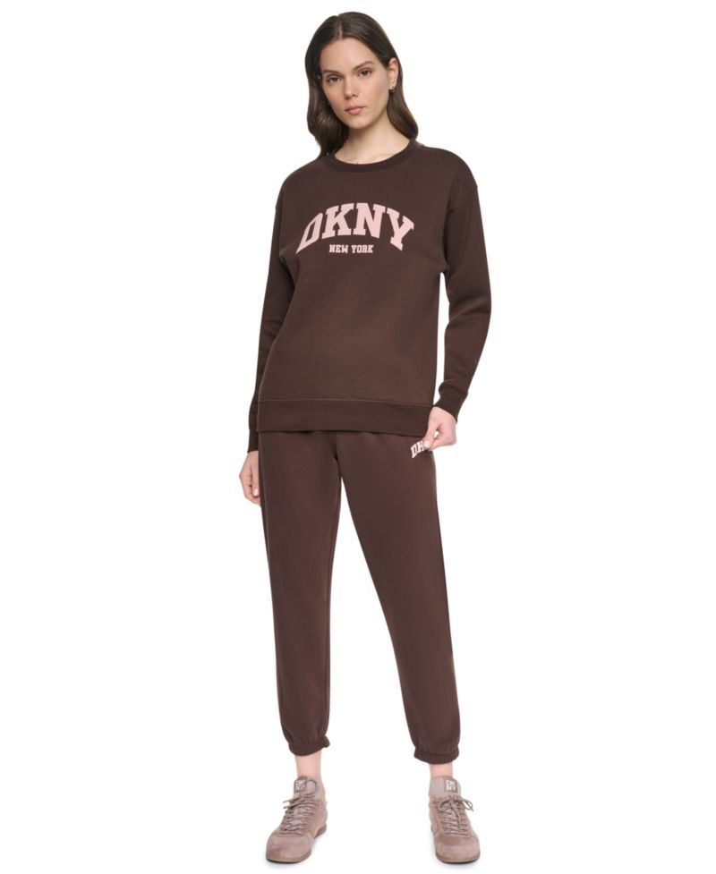 Women's Mini Puff Varsity Logo Mid-Rise Pull-On Joggers