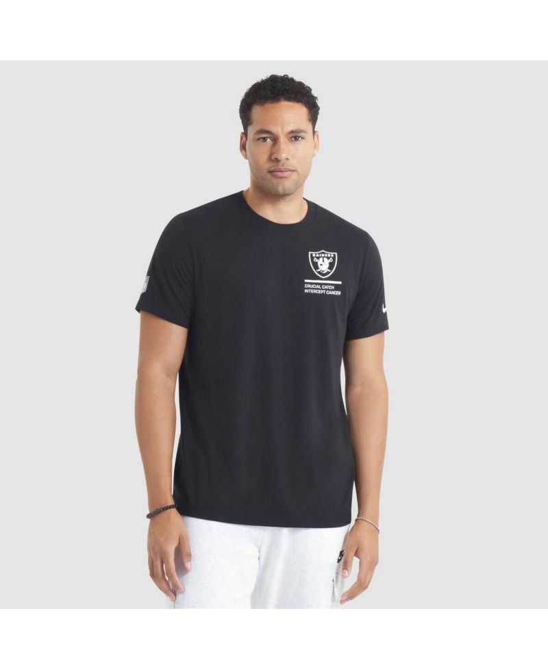 Men's Black Las Vegas Raiders 2025 NFL Crucial Catch Tri-Blend Dri-FIT T-Shirt