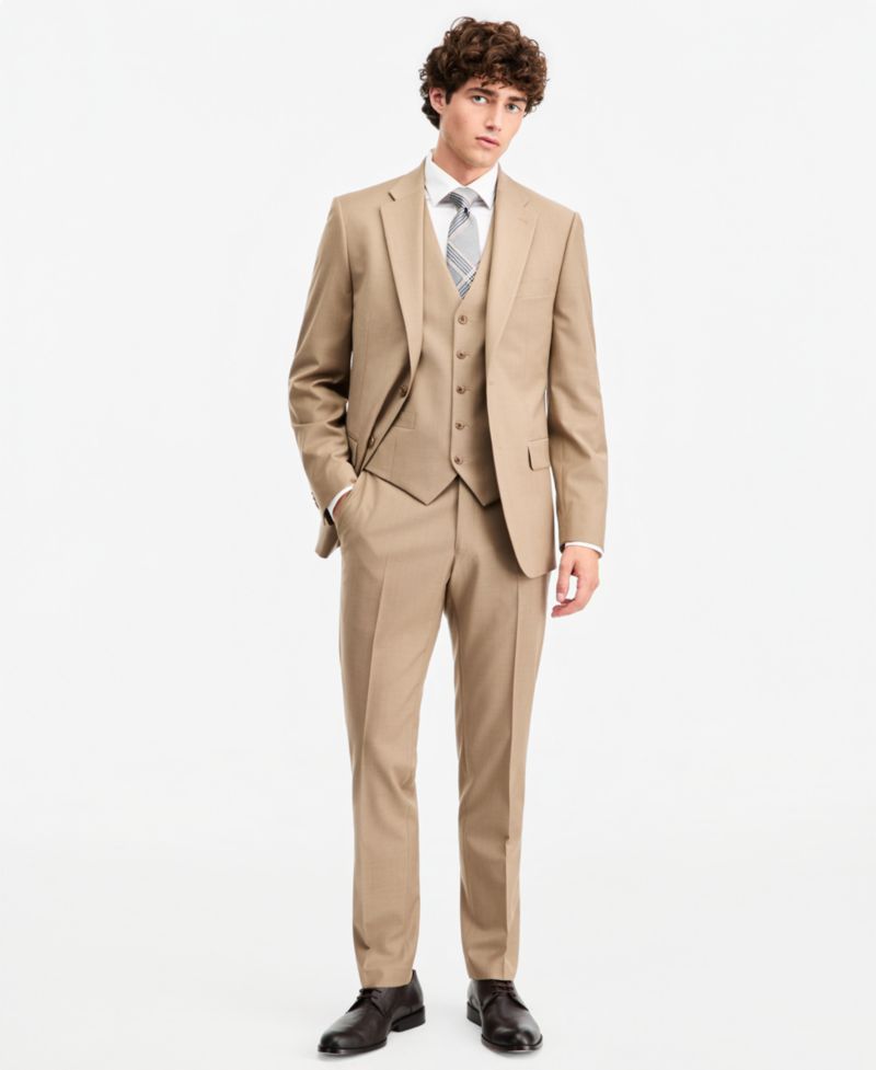 Men's Modern-Fit Wool TH-Flex Stretch Suit Separates Jacket
