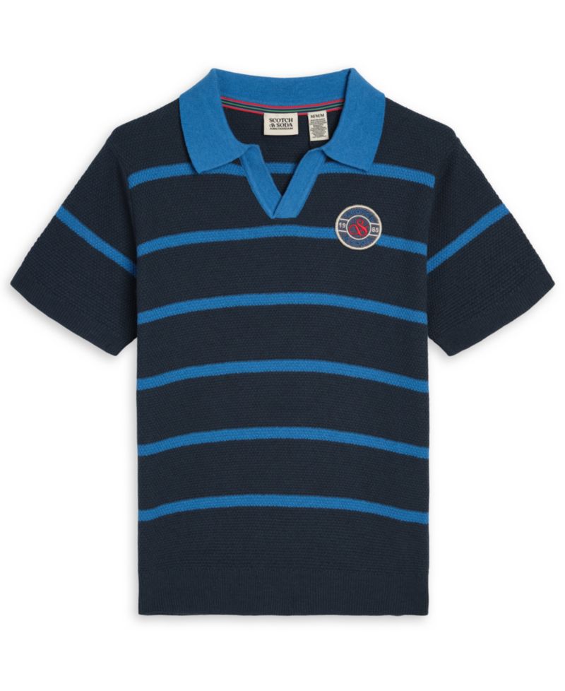 Boys' 8-16 Striped Short-Sleeve Polo Shirt