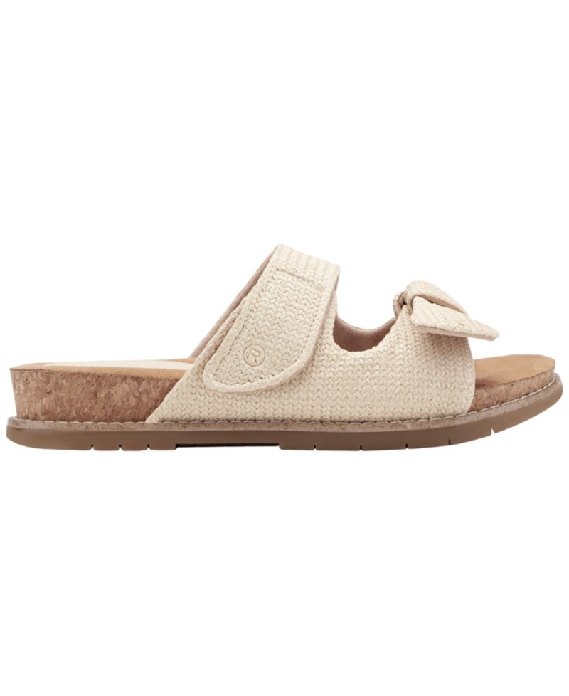 Women's Zova Bow Flat Slip-On Footbed Sandals