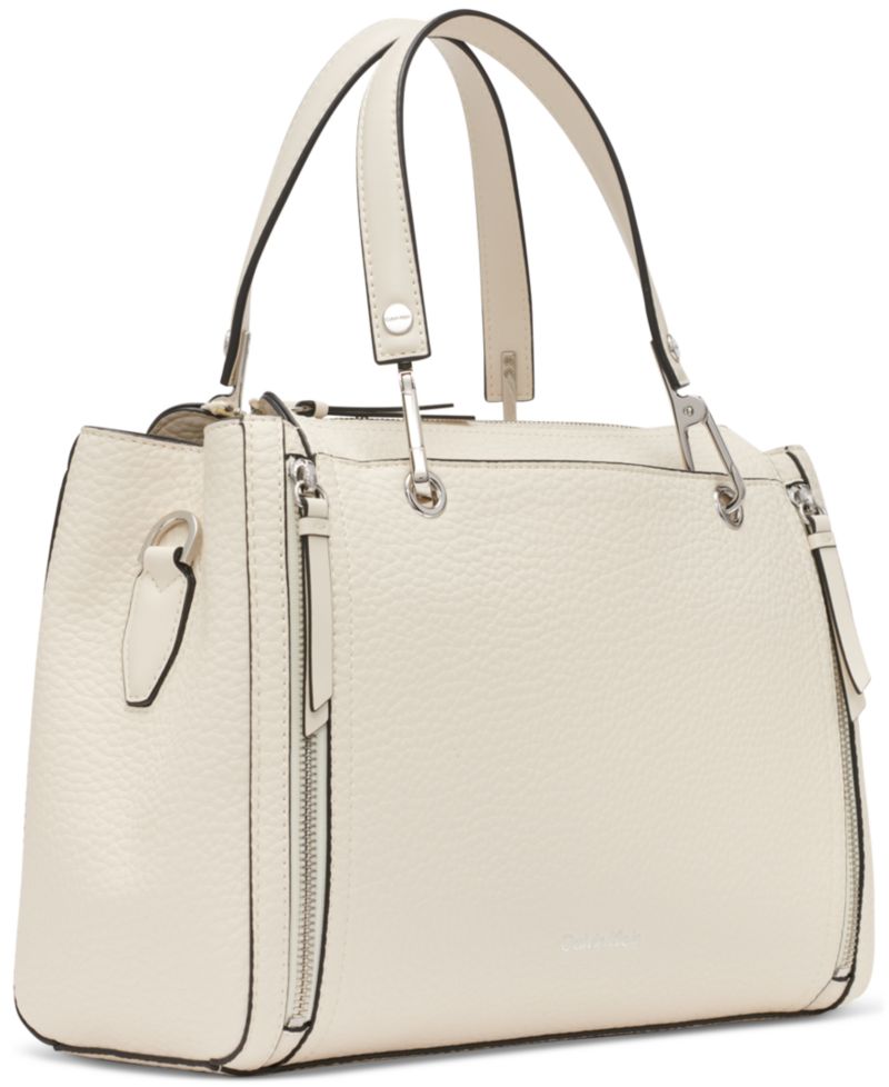 Garnet Triple Compartment Top Zipper Satchel