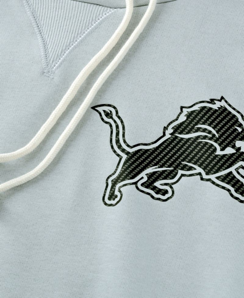 Men's Silver Detroit Lions 2026 Rivalries Collection Sideline Pullover Hoodie