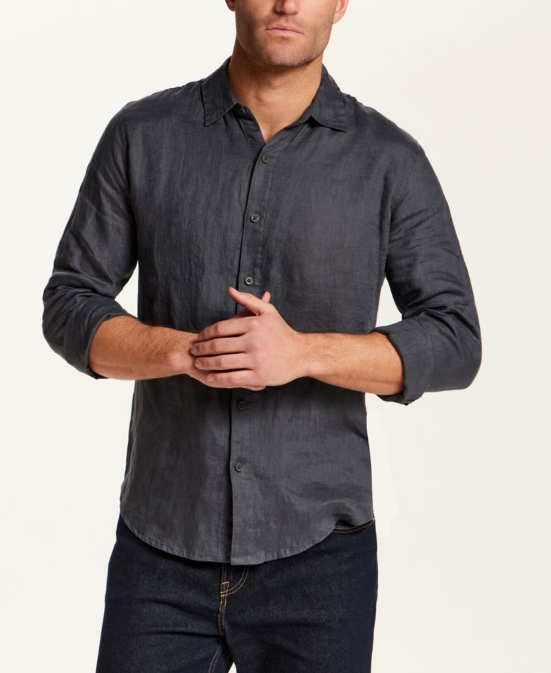 Men's Long-Sleeve Linen Shirt