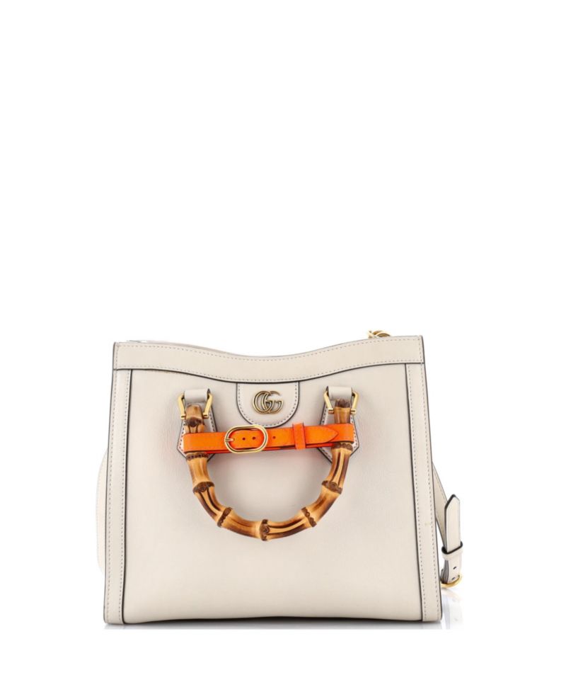 Small Diana NM Bamboo Handle Tote Leather