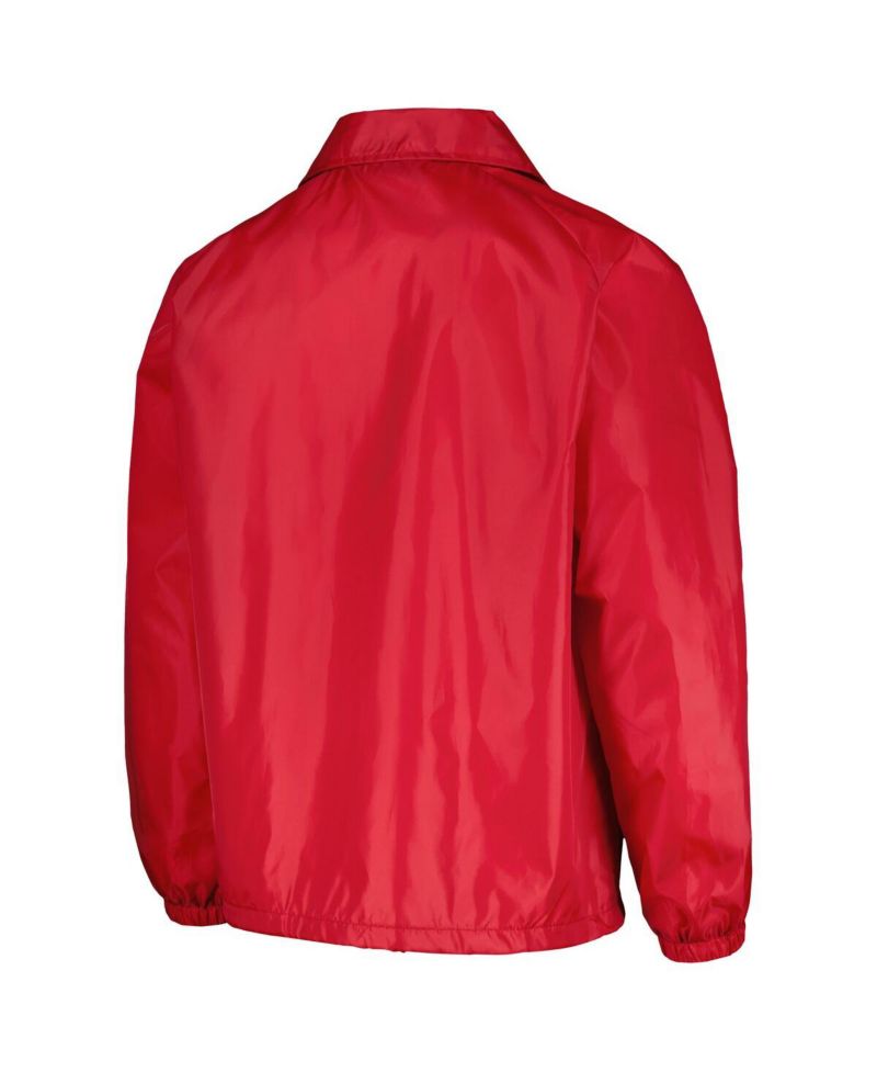 Men's Red Philadelphia Phillies Coach's Raglan Full-Snap Windbreaker Jacket