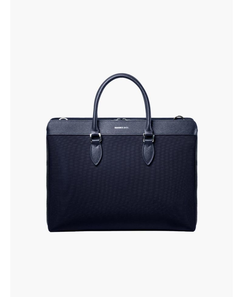 Men's Alpha Leather Trimmed Briefcase
