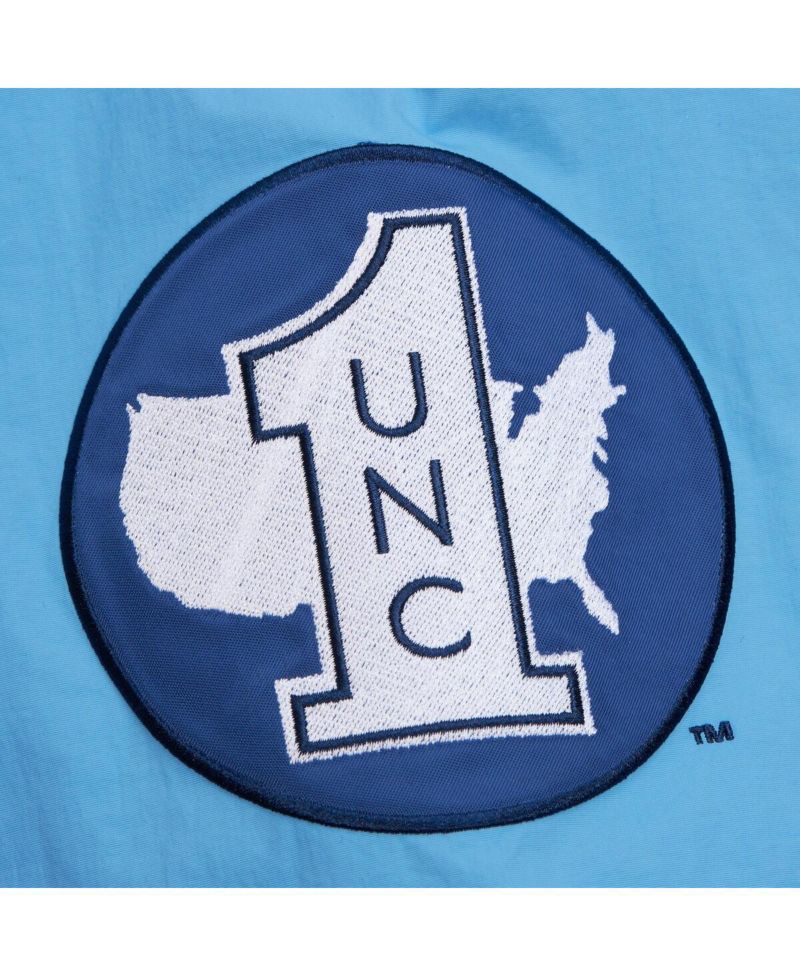 Men's Navy/Carolina Blue North Carolina Tar Heels Throw It Back Vintage Logo Full-Zip Jacket
