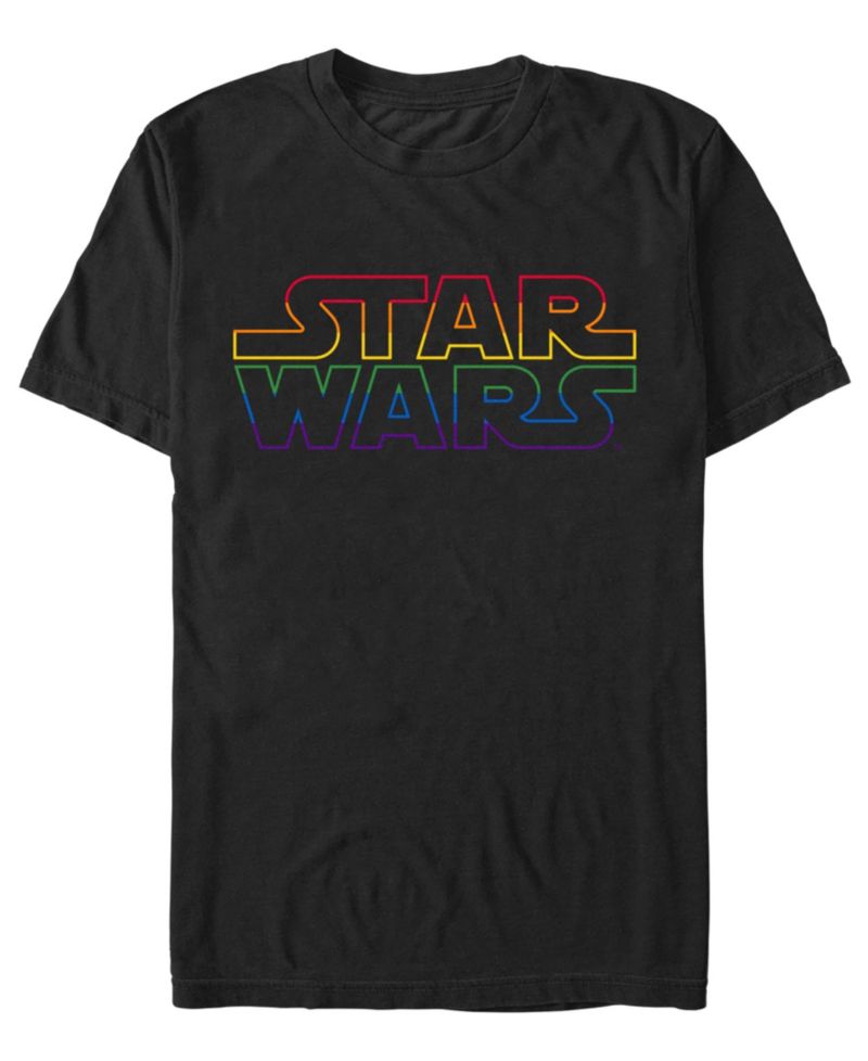 Men's Outline Rainbow Logo Short-Sleeve T-Shirt