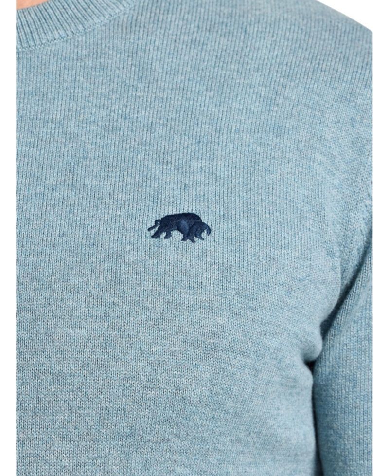Men's Cotton-Blend Classic-Fit Crew Neck Sweater