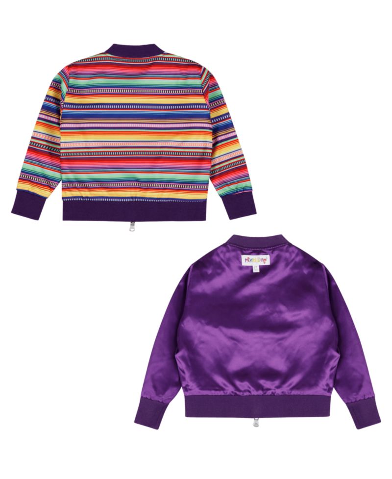 Girls Reversible Zip up Lightweight Bomber Jacket