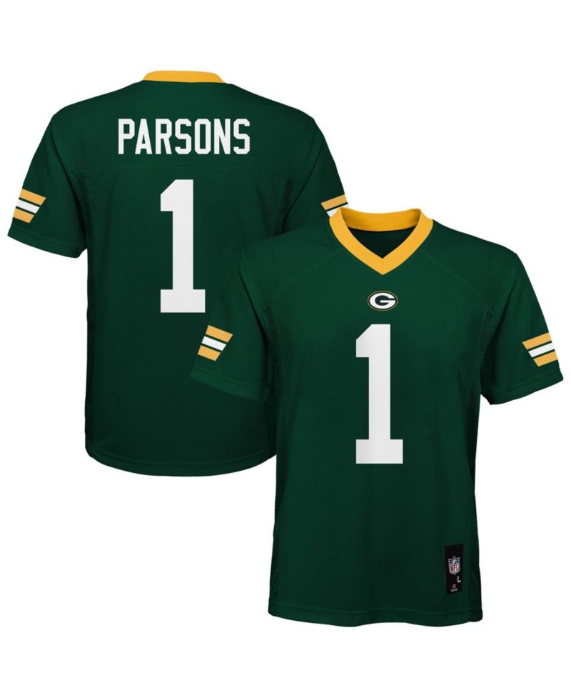 Big Boys and Girls Micah Parsons Green Bay Packers Replica Jersey