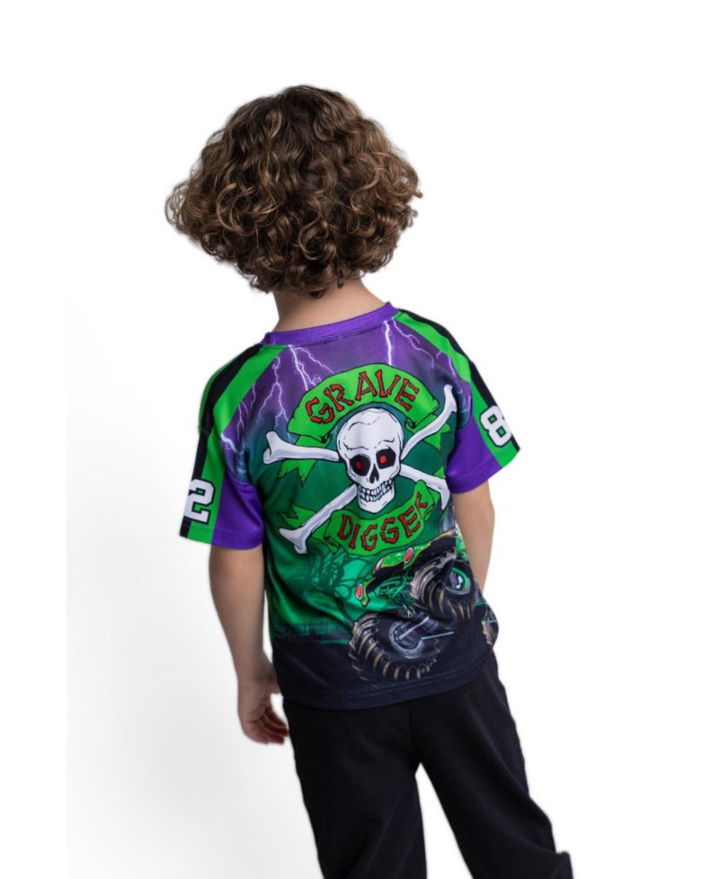 Boys' 4-20 Grave Digger Athletic T-Shirt and Joggers, 2-Piece Set