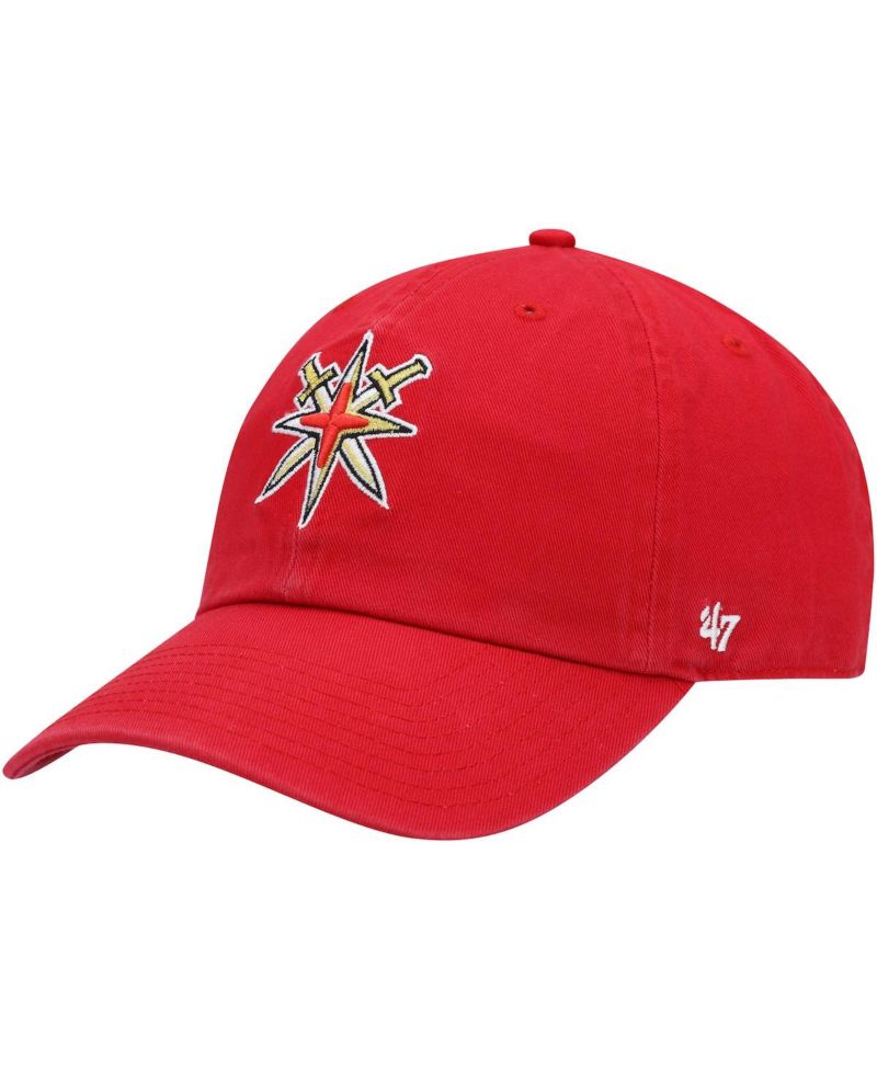 Men's '47 Red Vegas Golden Knights Clean Up Adjustable Hat