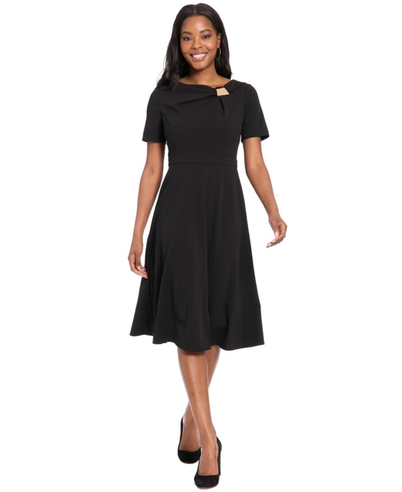 Petite Short-Sleeve Dress