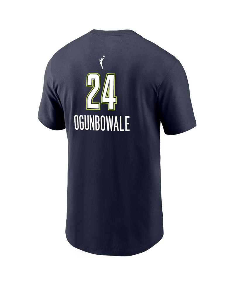 Men's Arike Ogunbowale Navy Dallas Wings Explorer Edition Name & Number T-Shirt