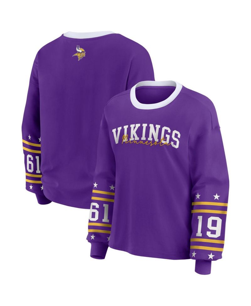 Women's Purple Minnesota Vikings Plus Size Sport Long-Sleeve T-Shirt