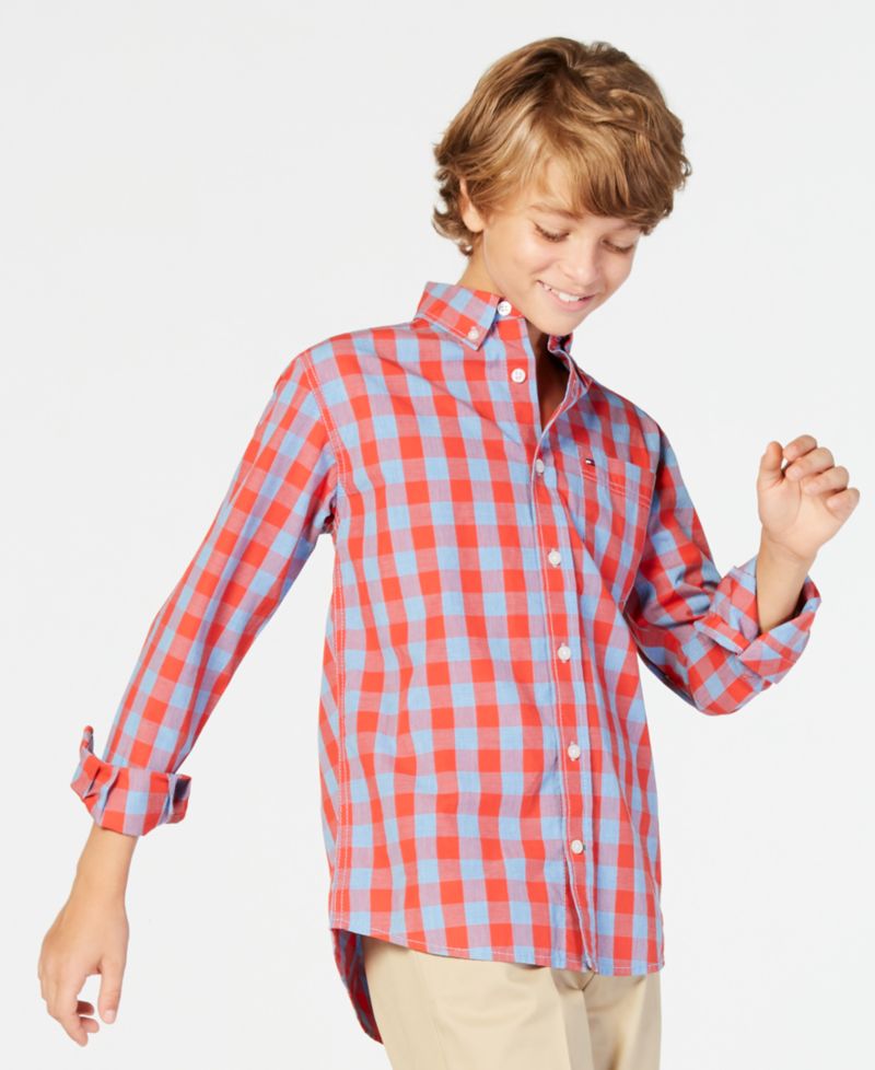 Toddler and Little Boys Kirk Box-Plaid Button-Down Shirt