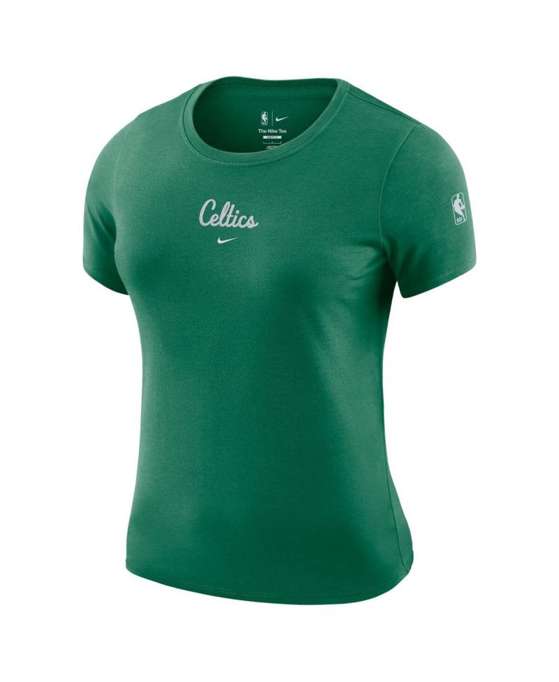 Women's Kelly Green Boston Celtics Courtside Modest Cropped Tri-Blend T-Shirt