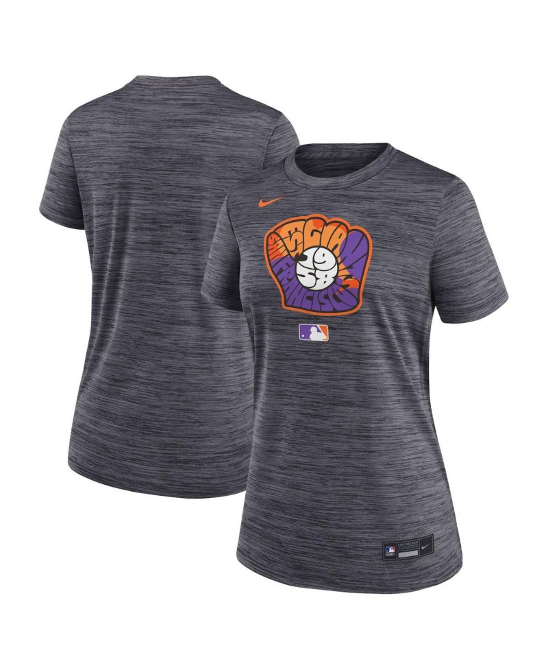 Women's Heather Black San Francisco Giants 2025 City Connect Authentic Collection Velocity Performance T-Shirt