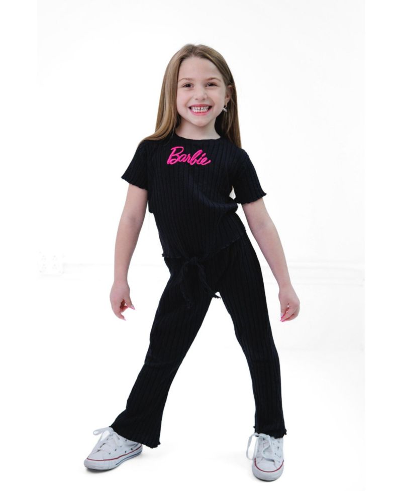 Little Girls 5-12 Two-Piece Tee and Flare Leggings Set