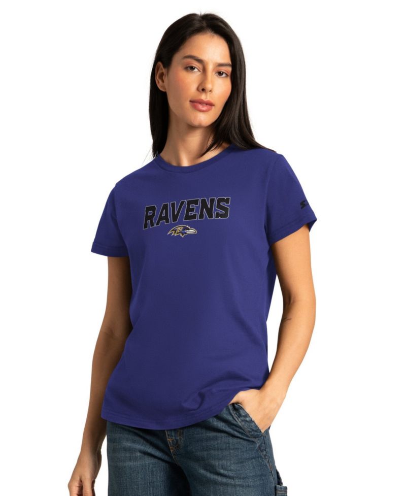 Women's Purple/Ash Baltimore Ravens Short Sleeve & Long Sleeve T-Shirt Combo Pack
