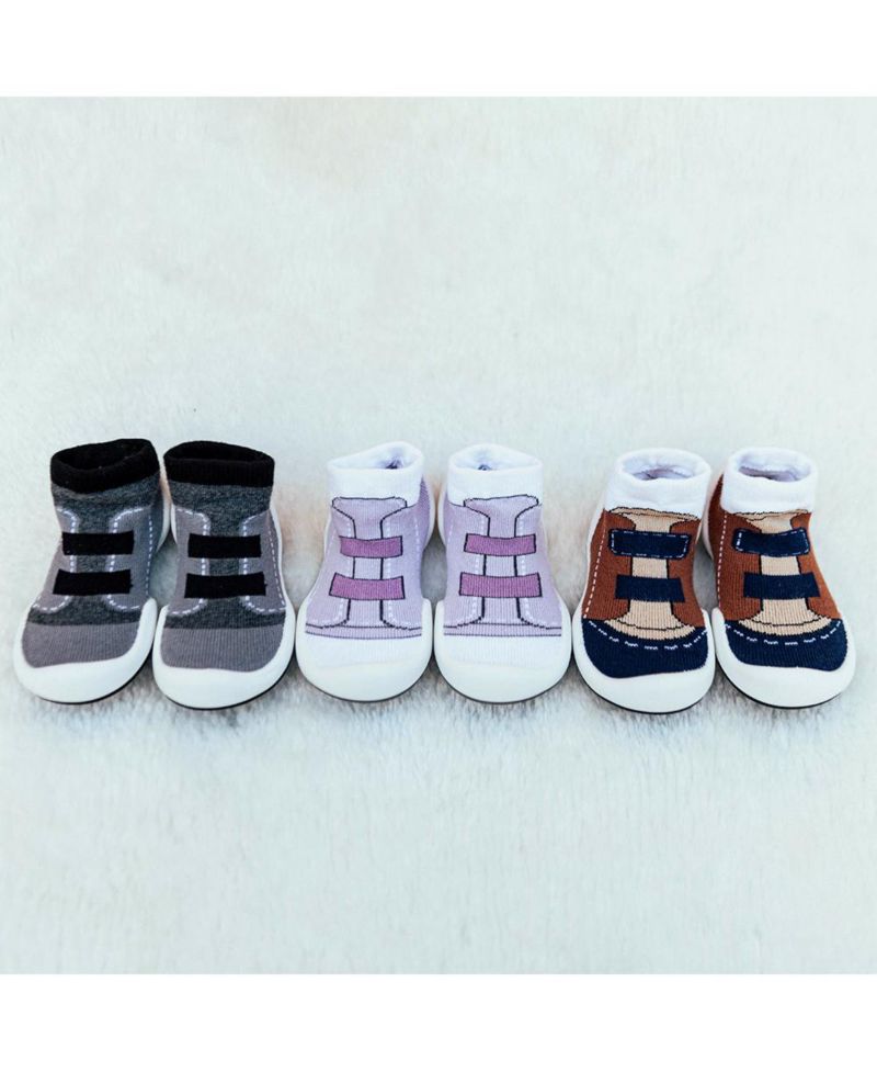 Infant Boys Breathable Washable Non-Slip Sock Shoes Walker - Brown