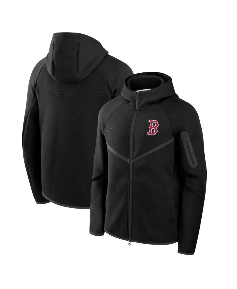 Men's Black Boston Red Sox Tech Fleece Windrunner Full-Zip Hoodie Jacket