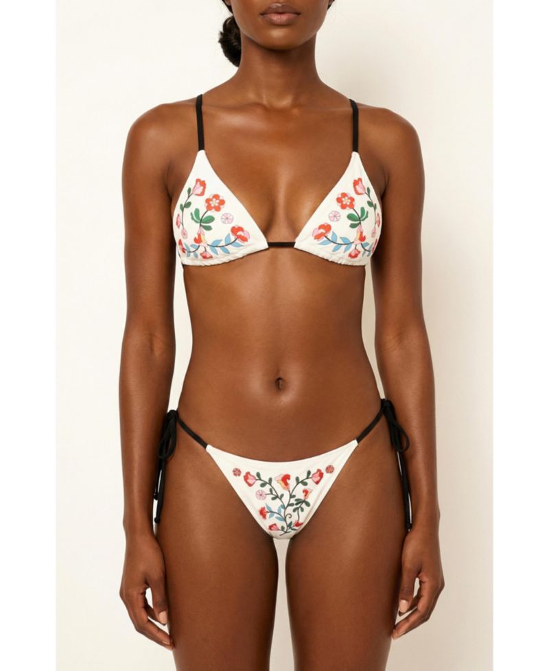 Women's Wild Rose Reversible Triangle Bikini Top