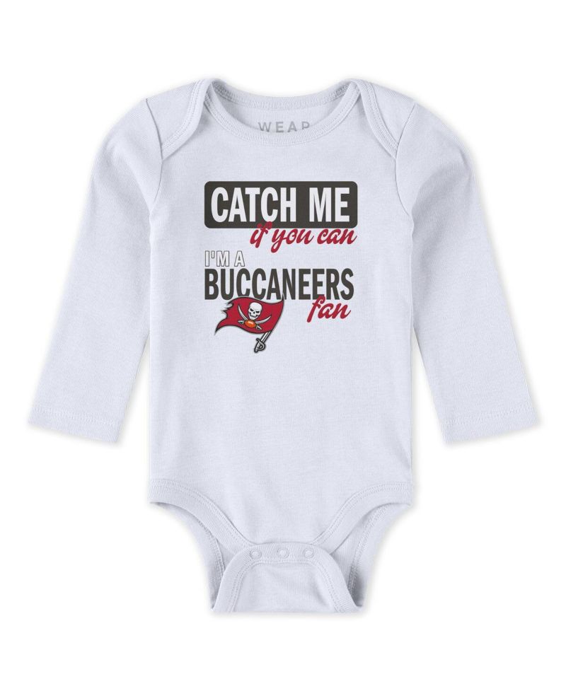 Baby Boys and Girls Newborn 3-Piece Tampa Bay Buccaneers Turn Me Around Bodysuits and Pant Set