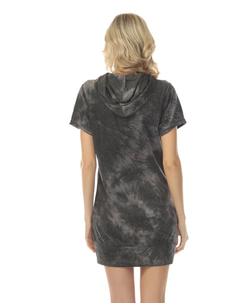 Women's Short Sleeve Hoodie Dress