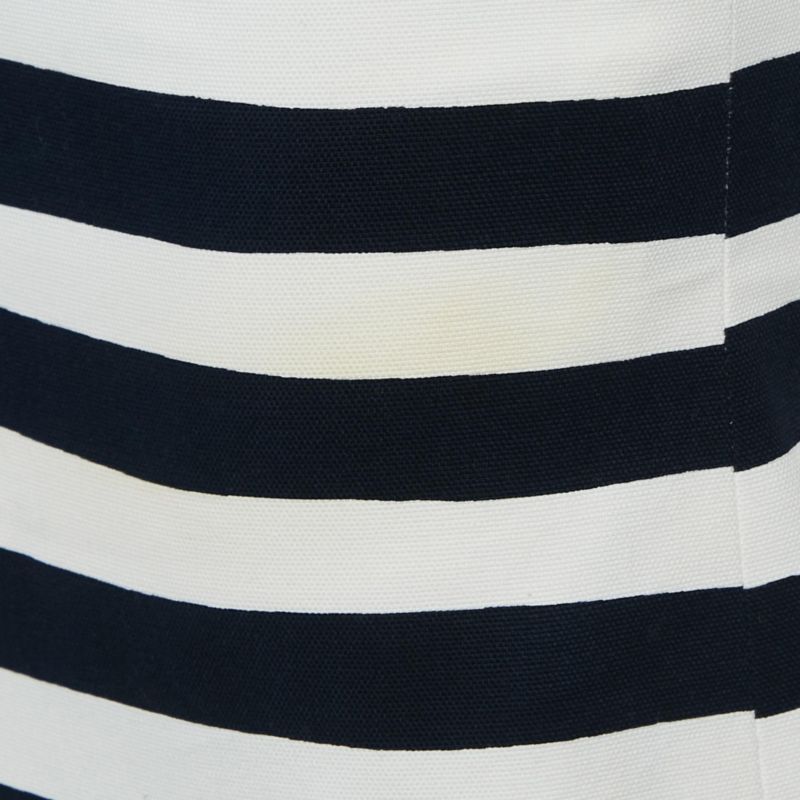 Women's Cheap And Chic White/navy Blue Stripe Cotton Mini Skirt
