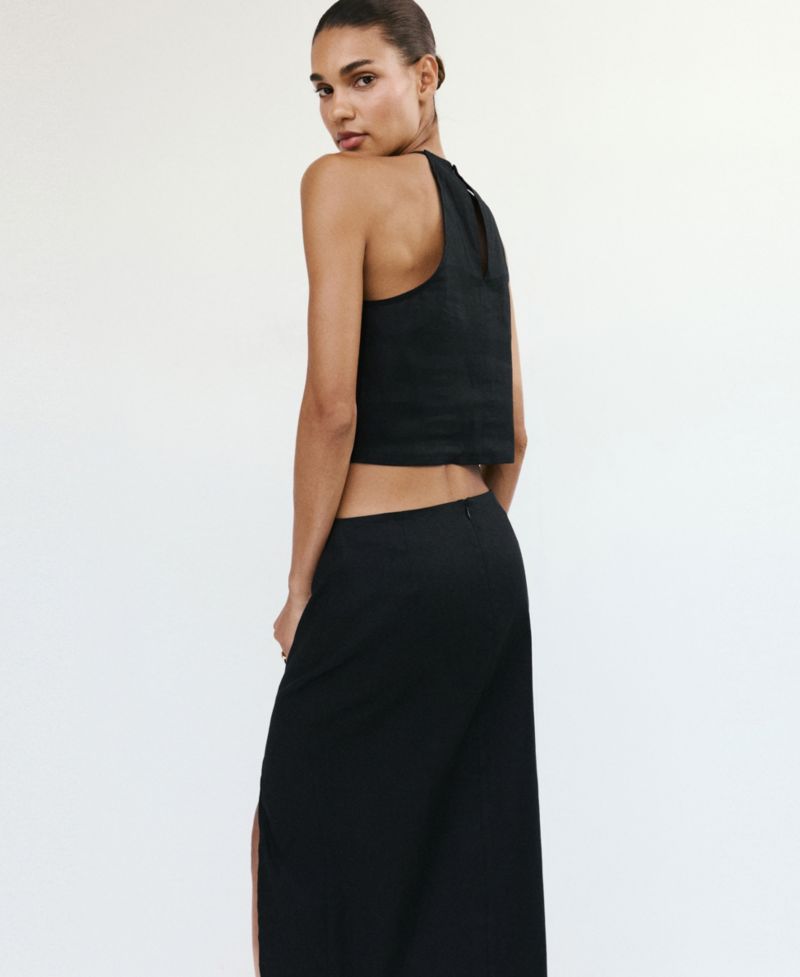 Women's Linen-Cotton Halter Top