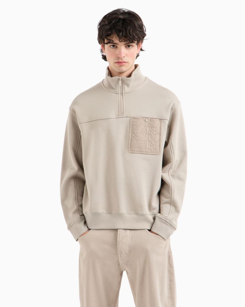 Men's Quarter-Zip Long-Sleeve Sweatshirt