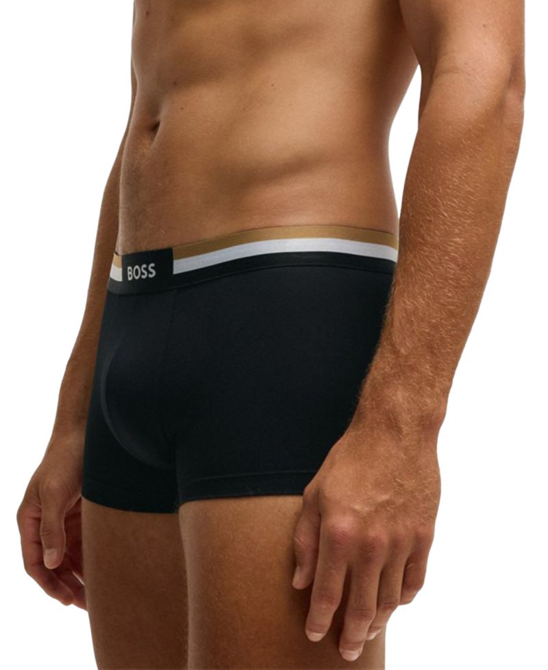 Men's Motion 3-Pk. Stripe Logo Waistband Trunks