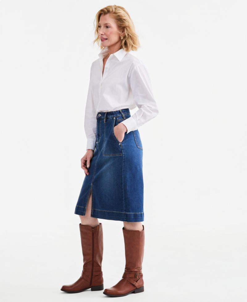 Women's Denim Utility Skirt