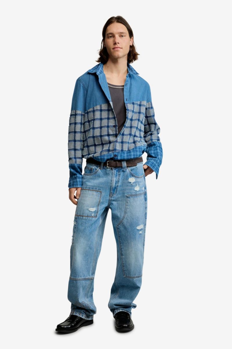 Men's Patch checks shirt