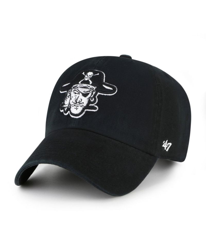 Men's '47 Black ECU Pirates Vault Clean Up Adjustable Hat