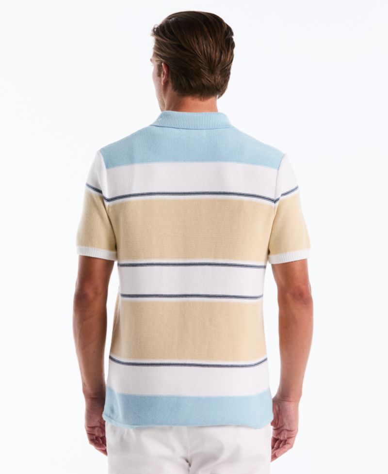 Men's Cotton Color-Block Stripe Shirt