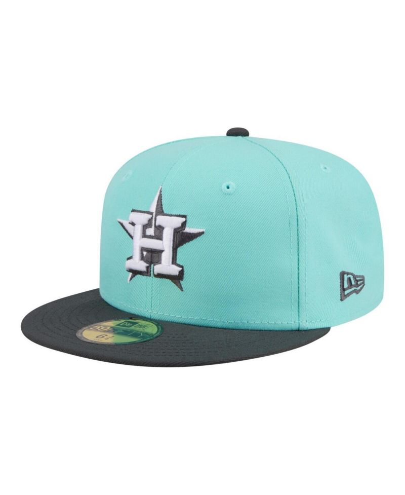 Men's Turquoise/Charcoal Houston Astros Two-Tone Color Pack 59FIFTY Fitted Hat