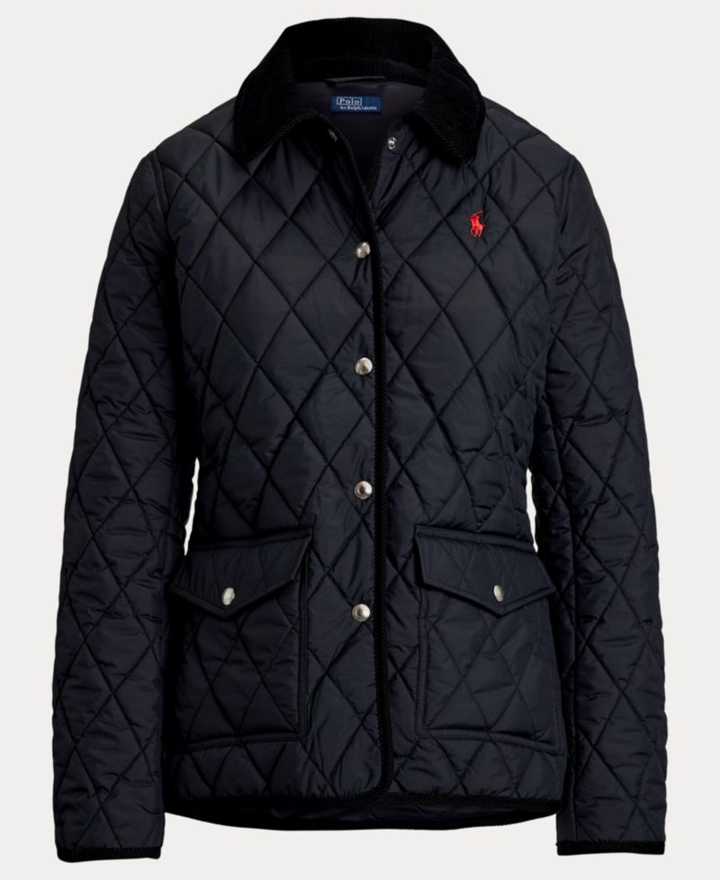 Women's Corduroy-Trim Quilted Barn Jacket