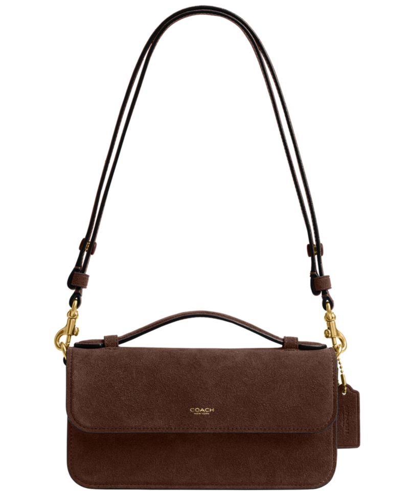 Elora Small Suede Top Handle Crossbody Bag